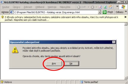 Spouštění katalogu v prostředí operačního systému Windows XP SP2 - obrázek 2