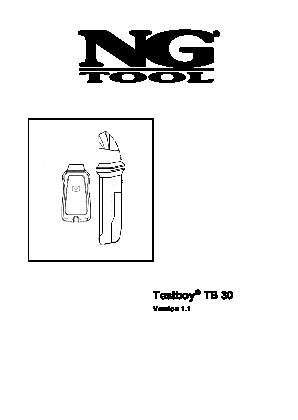 NG TOOL - TESTBOY TB 30 - návod DE/CZ.pdf