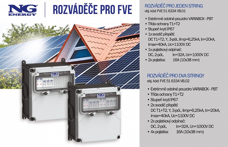 NG ENERGY - rozváděče pro fotovoltaiku